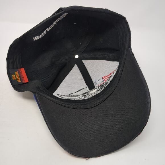 Never Forgotten Pow Mia U.S. Flag Snapback Cap Black One Size Hot Leathers - Picture 7 of 10